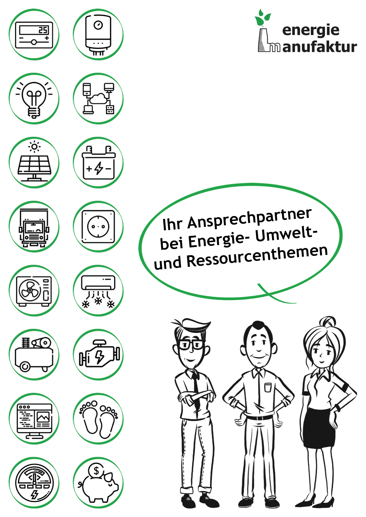 Cover Unternehmensbroschüre energie-manufaktur