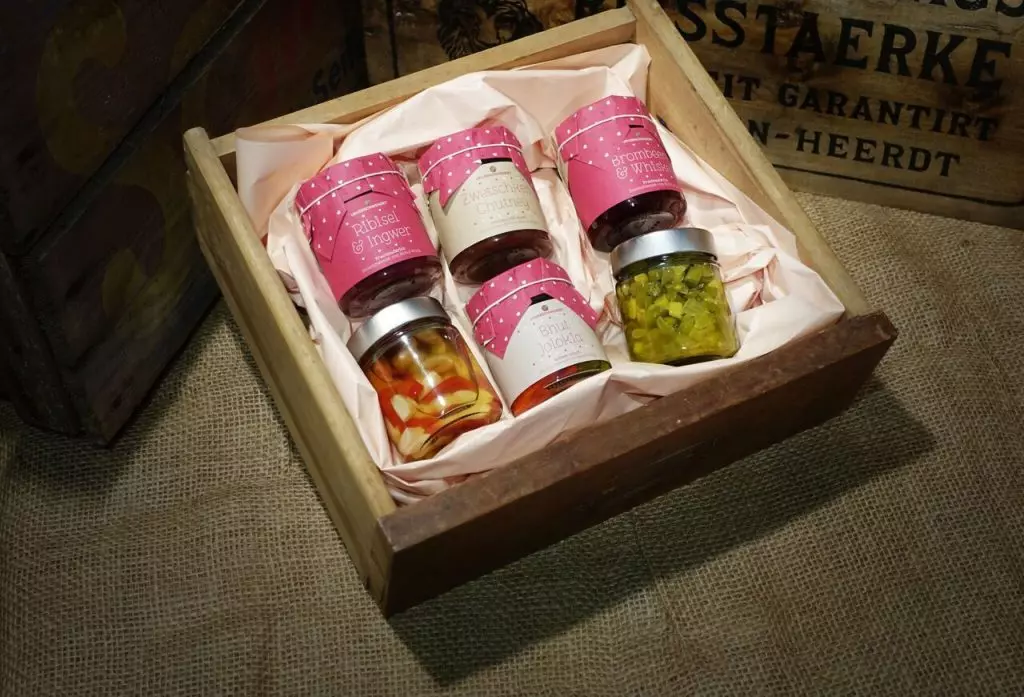 Chutney, Marmelade, Sirup in Geschenkbox